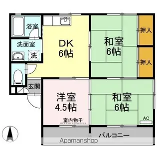 藤ノ木ハイツ A棟【2階】の間取り