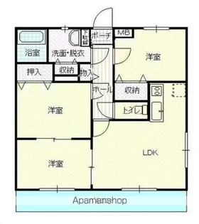 メゾン田中【1階】の間取り