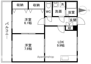 ヴェルデコート【103号室】の間取り