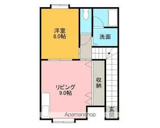 ハイツサンビーチ【2B号室】の間取り