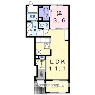リンデン タカキ【1階】の間取り