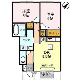 レイクビュー【102号室】の間取り