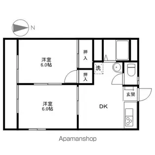 ヴィラ古牧A・B棟【2階】の間取り