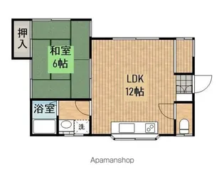 アパート森【102号室】の間取り
