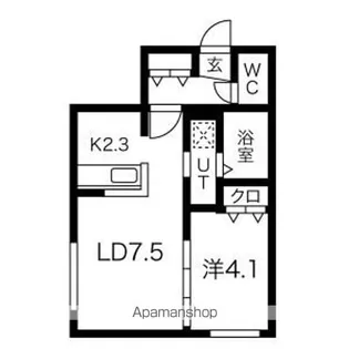 ラフィナート美園プロッシモ【1階】の間取り