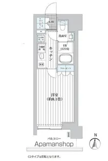 ライオンズフォーシア清澄白河【9階】の間取り