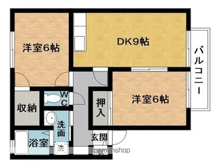 グリーンヒルハネカA【2階】の間取り