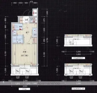 プレサンス難波南アーバニッシュ【9階】の間取り