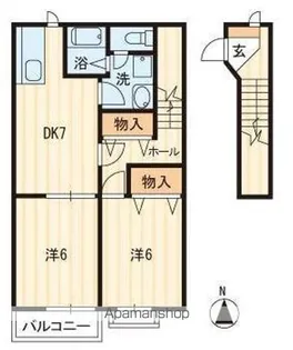 ラッフルズ ティファニー【2階】の間取り