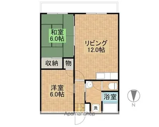 オアシス加納Ⅱ【2階】の間取り