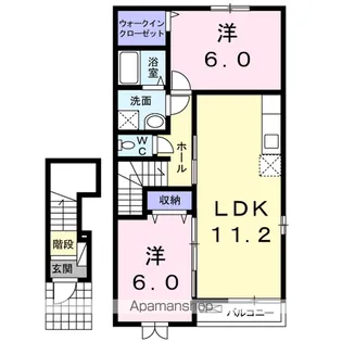 シャイン ウェーブ A【2階】の間取り