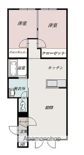 Eukote higashikawa【105号室】の間取り