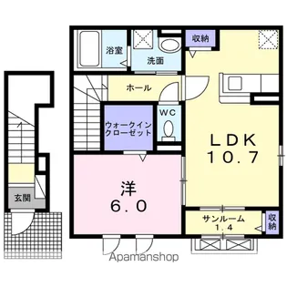 サンライズ【2階】の間取り