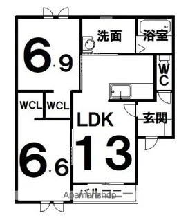 DOLCE AMOREⅠ(ドルチェアモーレ1)【301号室】の間取り