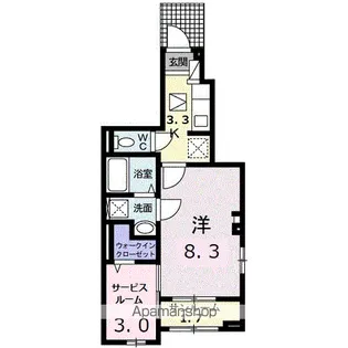 レーヴ旭Ⅰ【1階】の間取り