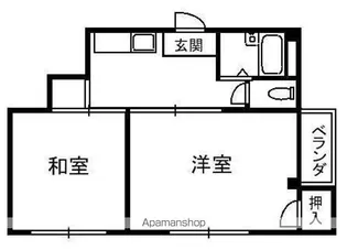 下木田マンション【2階】の間取り