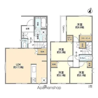埼玉県さいたま市岩槻区本丸1丁目【一戸建】の間取り