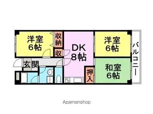 ラカサプリメーラ【202号室】の間取り