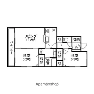 ヒルズ桜台【2階】の間取り