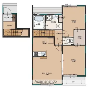 シャルメ・ドミールB【201号室号室】の間取り