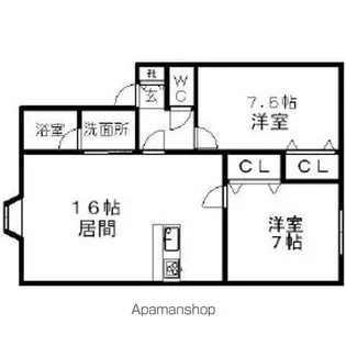 プラーグレスⅠ【202号室】の間取り