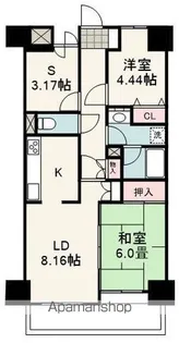 グレジデンス小芝【203号室】の間取り