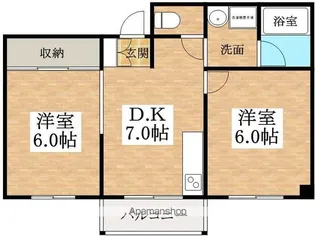 天美マンション【4階】の間取り