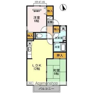 シャルマン平原 E棟【2階】の間取り