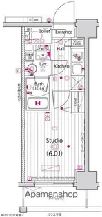 ガーラ・ステーション東神奈川【6F-10号室】の間取り