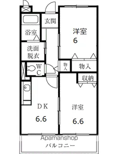 レザン【2階】の間取り