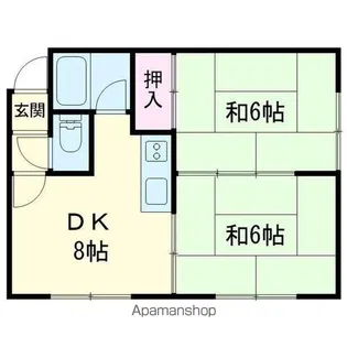 フラワーハイツA【202号室】の間取り