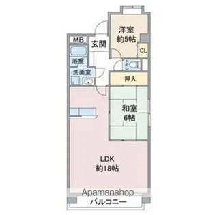 フジパークハイツB棟【3階】の間取り