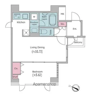 レジディア文京千石【4階】の間取り