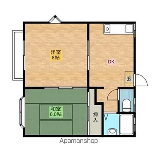 ハイツアイリスABC【A102号室】の間取り