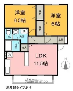 リバーサイドパレスA棟【1階】の間取り