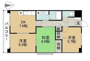 ル クオーレ【4階】の間取り