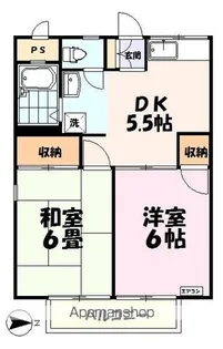 コーポ栄【201号室】の間取り