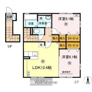 T−ルーム番匠町 Ⅱ【2階】の間取り