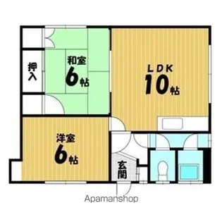 岩崎マンション【102号室】の間取り