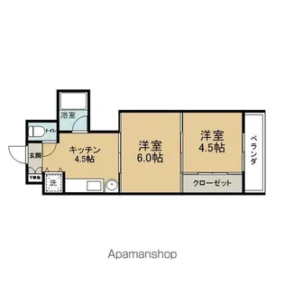 アルデール柳川【315号室】の間取り