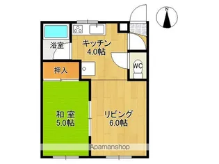 1LDKの間取り画像