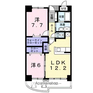 ジェルメ・アンジュ【5階】の間取り