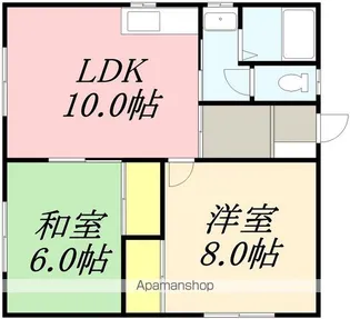 BROOKLYN APT’S(ブルックリンアパートメント)【A号室】の間取り