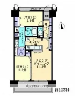 アルファステイツ上之町Ⅱ【14階】の間取り