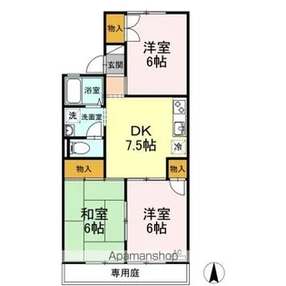 セジュール平田【1階】の間取り