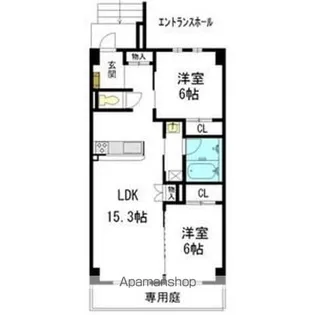 バンクーバー1104【1階】の間取り