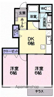 メゾンパラディ【1階】の間取り