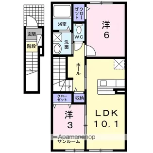 ディア コート【2階】の間取り
