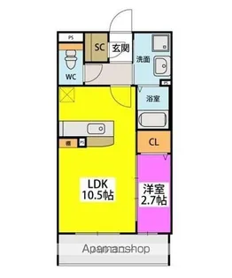 RAY GRAYD SHINONOME【3階】の間取り