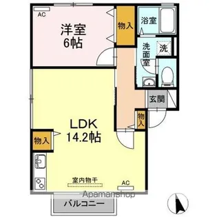 ベルジュネスJ【2階】の間取り